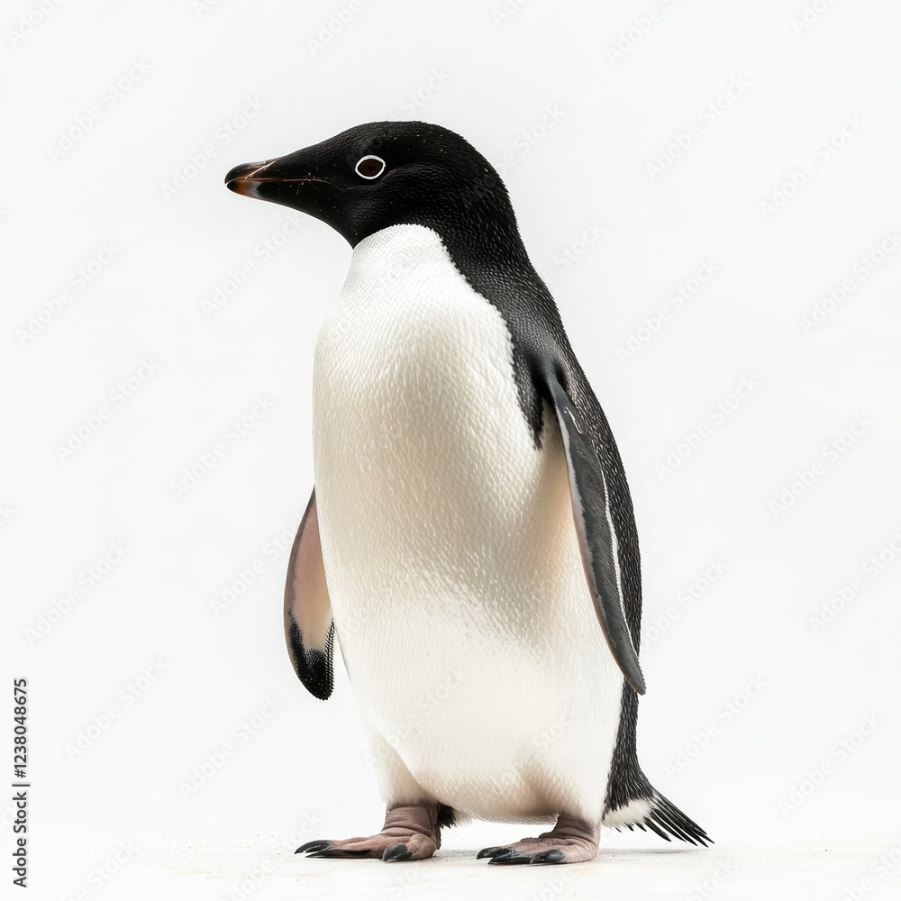 Obraz premium Adelie Penguin isolated on white background for marketing campaigns