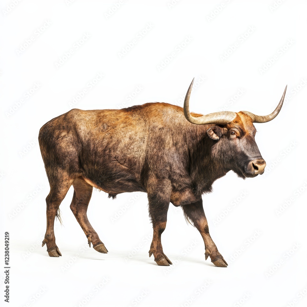 Aurochs on White Background Aurochs on White Background