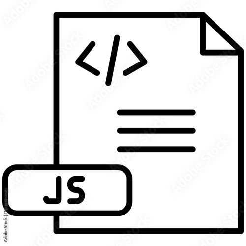 Javascript File Line Icon Style