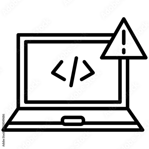 Code Error Line Icon Style