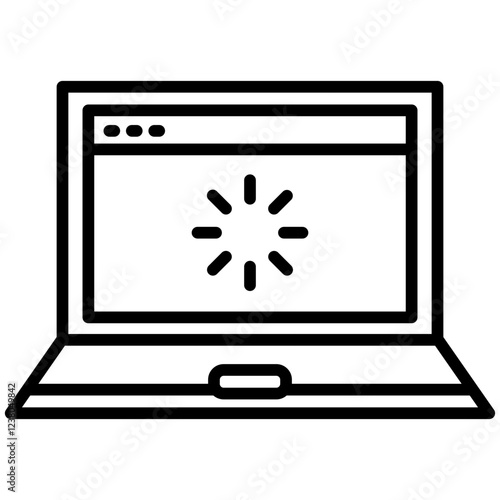 Web Loading Line Icon Style