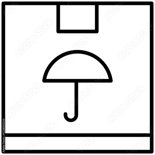 Keep Dry Line Icon Style