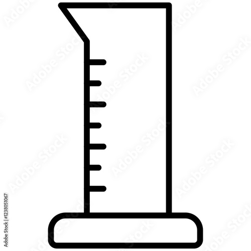 Graduated Cylinder Line Icon Style