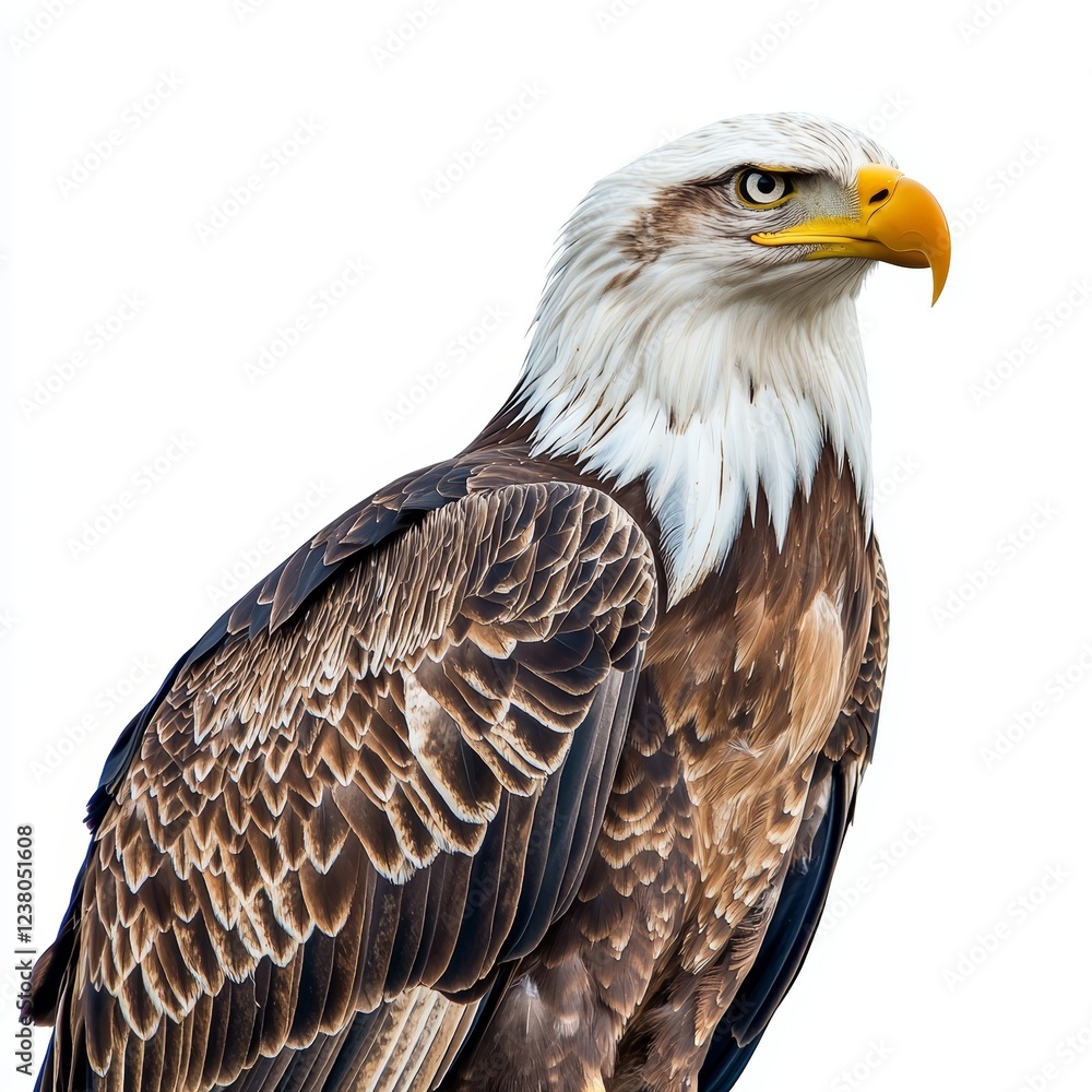 Obraz premium Eagle isolated on white background for marketing campaigns