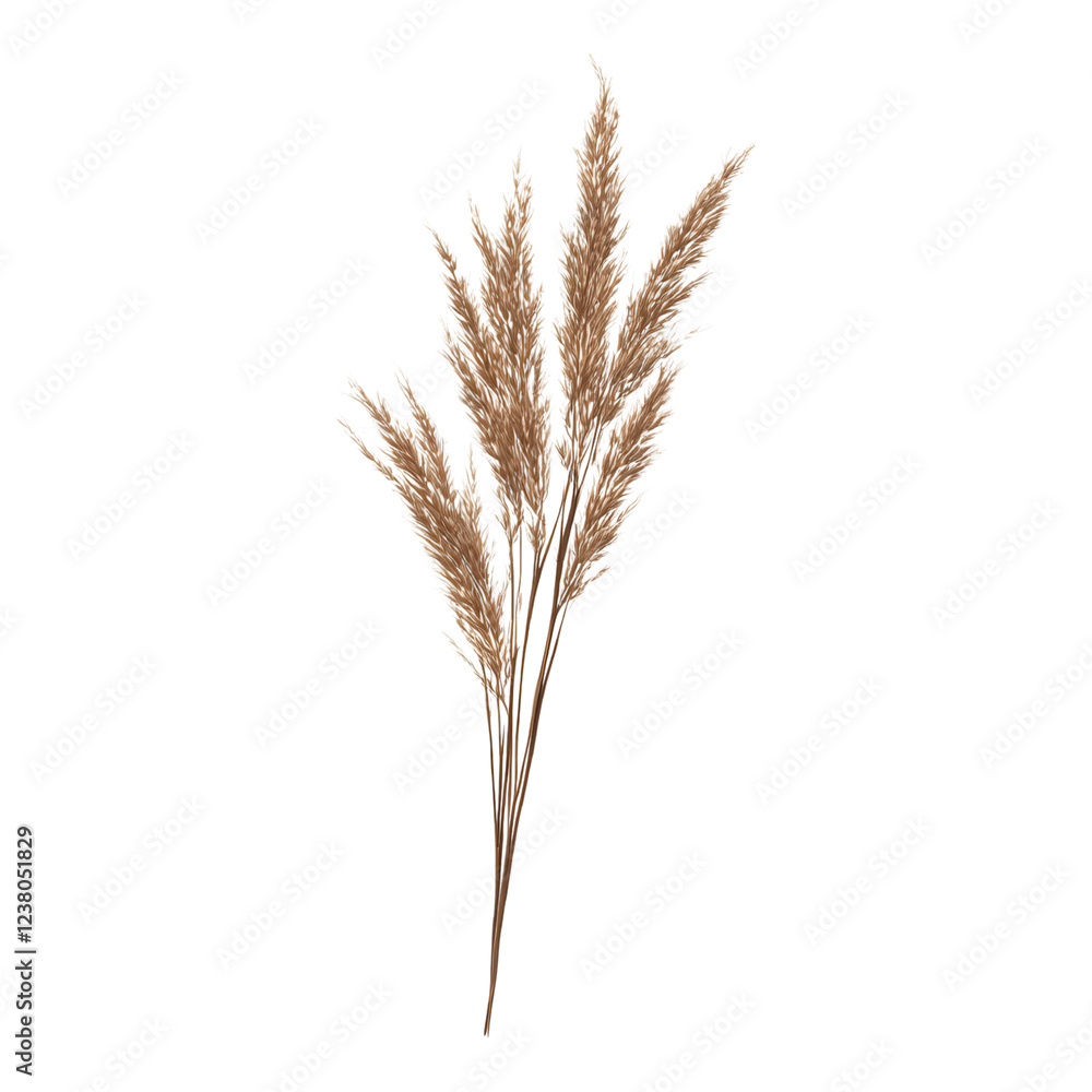 Wheat Stalk on Transparent Background, detailed single wheat stalk, ideal for digital design and agricultural themes, versatile graphic element Wheat Stalk on Transparent Background, detailed single wheat stalk, ideal for digital design and agricultural themes, versatile graphic element