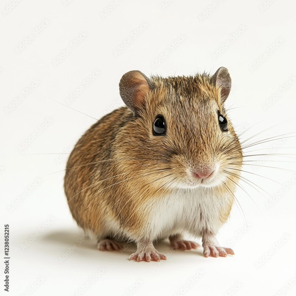 Gerbil Isolated on White Background for Pet Content Gerbil Isolated on White Background for Pet Content