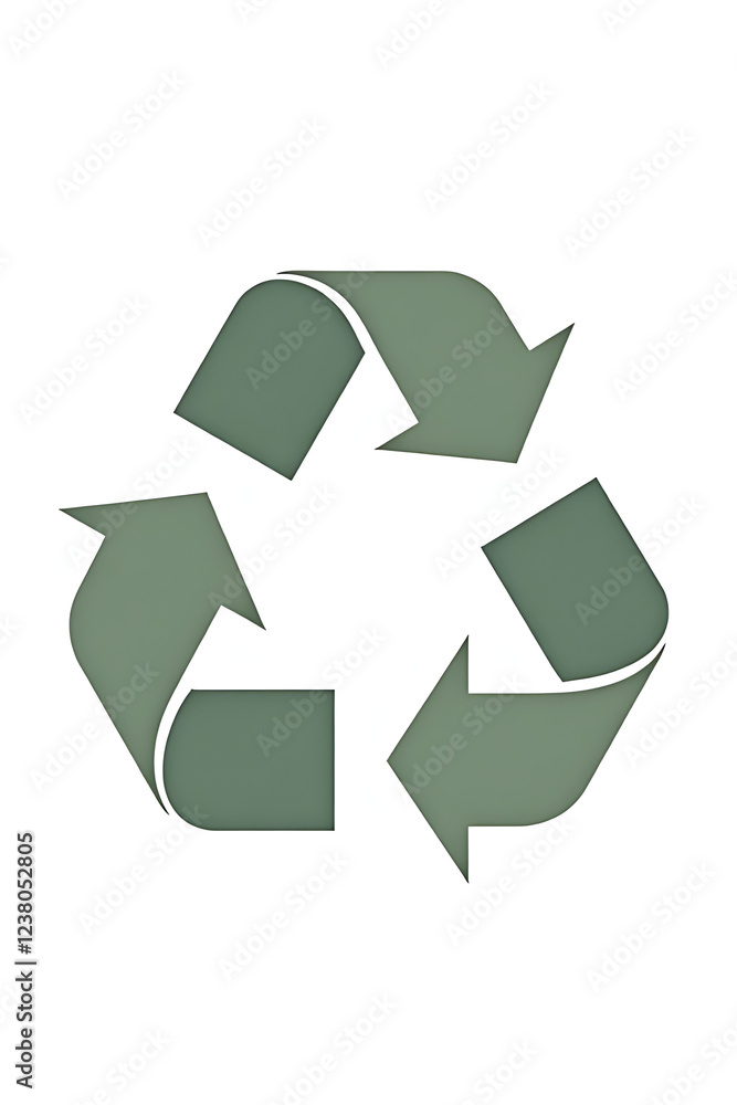 recycle symbol on white background recycle symbol on white background