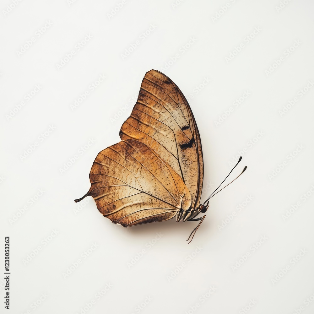 Obraz premium Isolated Leaf Butterfly on White Background for Nature and Wildlife Marketing Campaigns