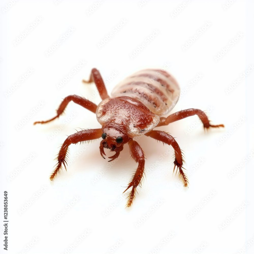Mite Insect Isolated on White Background for Scientific Presentations Mite Insect Isolated on White Background for Scientific Presentations