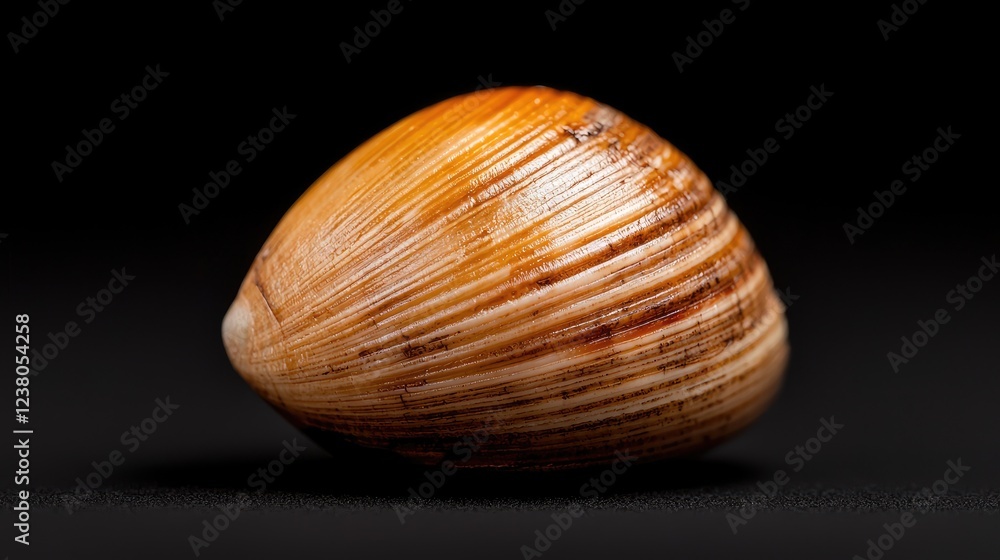 Seashell on black background, close-up, ocean life, nature photography, website design Seashell on black background, close-up, ocean life, nature photography, website design