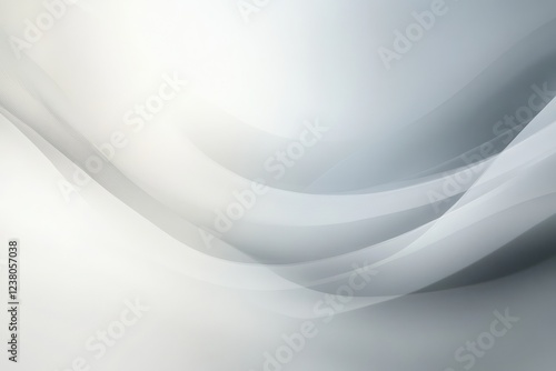 Wallpaper Mural Fluid motions in pearl gray and white abstract background digital artwork calm environment aesthetic view Torontodigital.ca