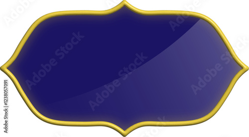 blue label frame decoration