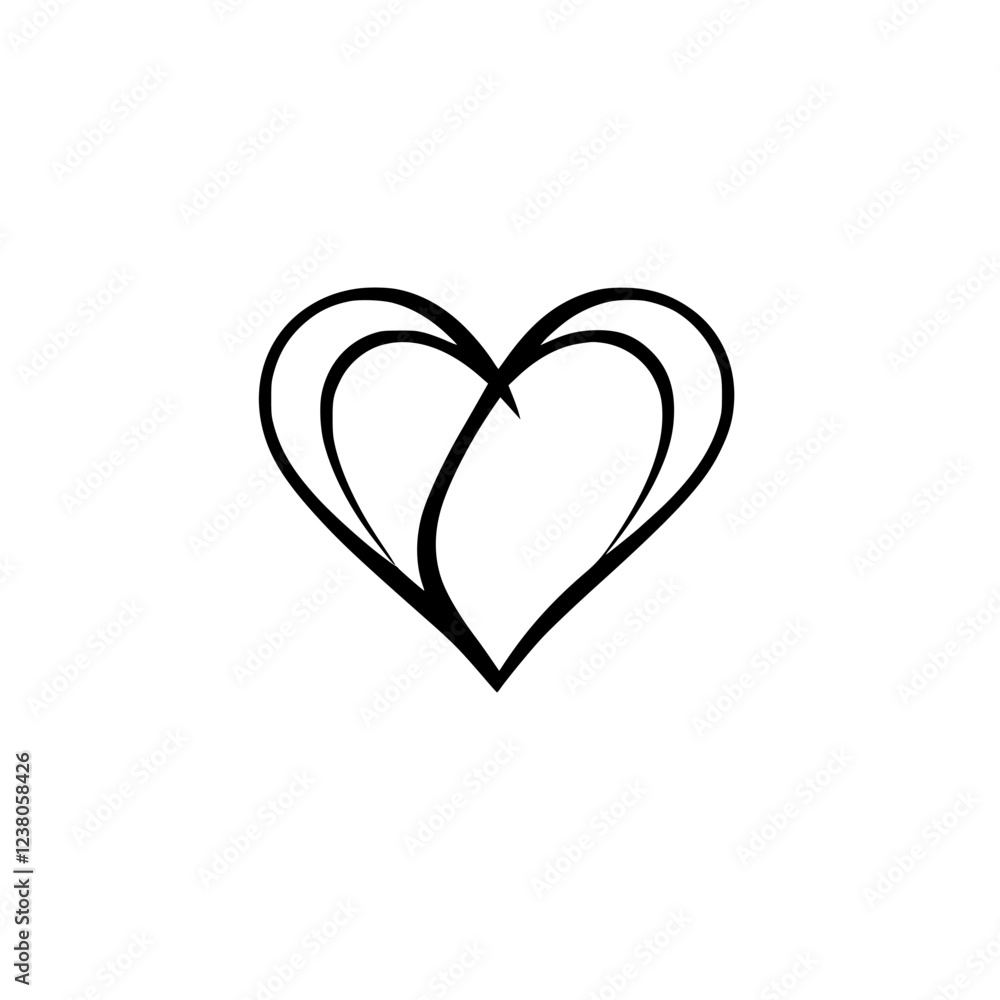 Elegant Minimalist Heart Design: Black and White Vector Graphic. Perfect for Valentines, love, and romantic themed projects. Simple, elegant, and aesthetically pleasing. Elegant Minimalist Heart Design: Black and White Vector Graphic. Perfect for Valentines, love, and romantic themed projects. Simple, elegant, and aesthetically pleasing.