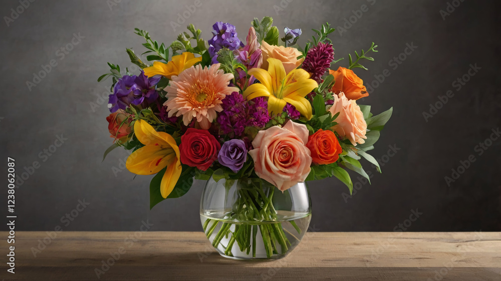 Fototapeta premium Fresh Flower Bouquet Display