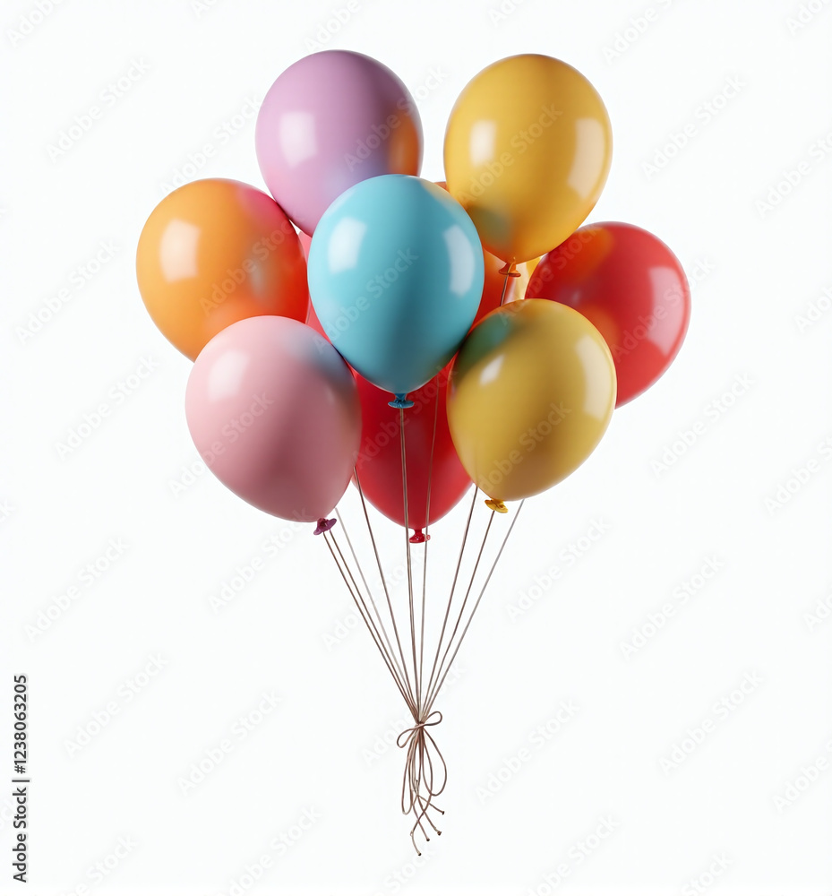 Happy 3D Bunch of Balloons, Colorful and Joyful Party Decor for Children
Happy 3D Bunch of Balloons, Colorful and Joyful Party Decor for Children