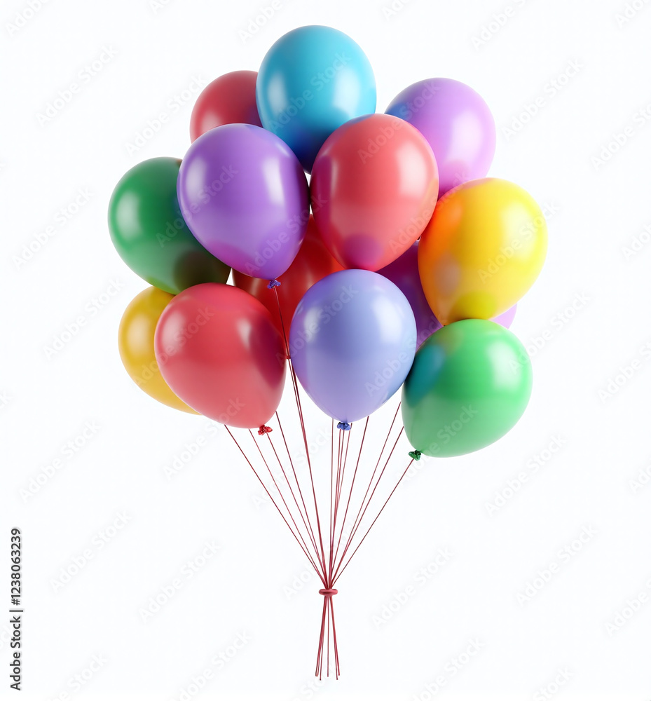 Playful 3D Balloons Floating on String, Bright and Cheerful Celebration Decoration
Playful 3D Balloons Floating on String, Bright and Cheerful Celebration Decoration