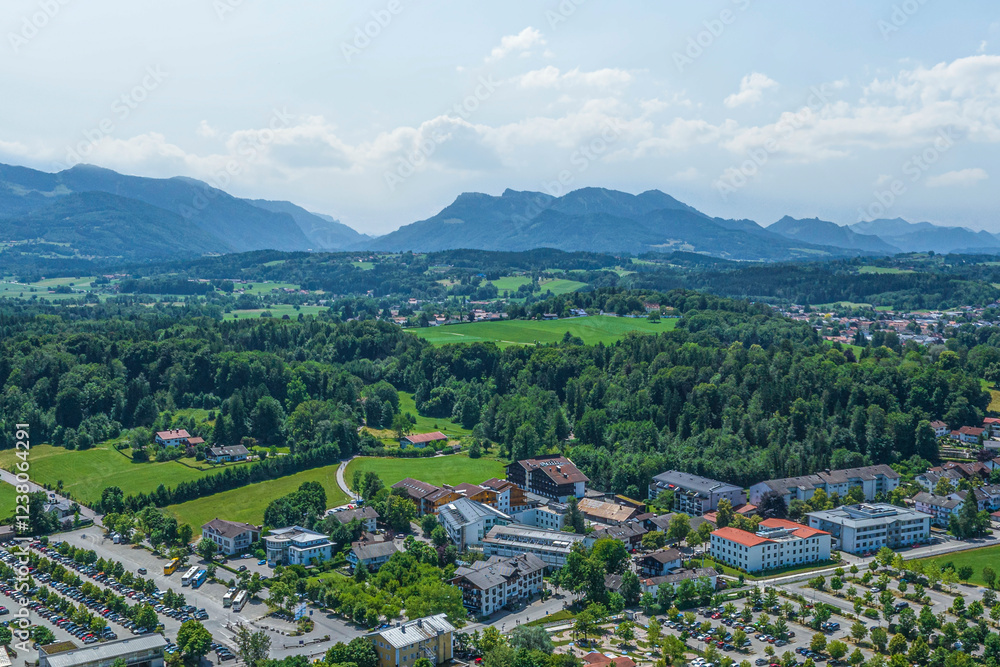 Obraz premium Sommer am Chiemsee in Oberbayern rund um den Priener Ortsteil Stock