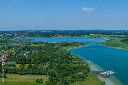 Sommer am Chiemsee in Oberbayern rund um den Priener Ortsteil Stock photo