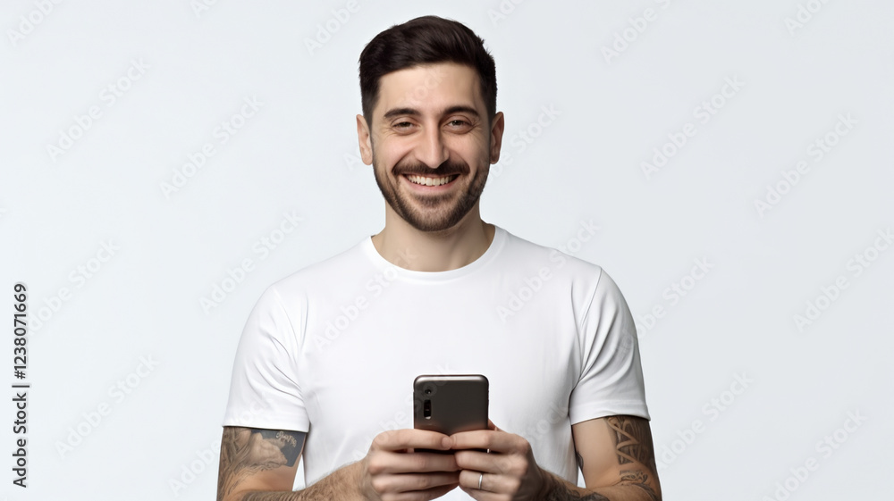 man texting on cell phone man texting on cell phone
