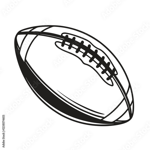 Sports ball for playing American football icon. Team sports. Active lifestyle. vector
