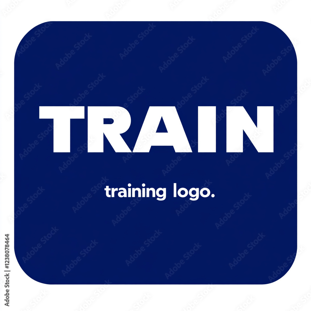 A blue square logo contains the text “TRAIN” in bold white font and “training logo.” in smaller white font beneath. The image is part of a collection of similar logo designs on a design website.
A blue square logo contains the text “TRAIN” in bold white font and “training logo.” in smaller white font beneath. The image is part of a collection of similar logo designs on a design website.