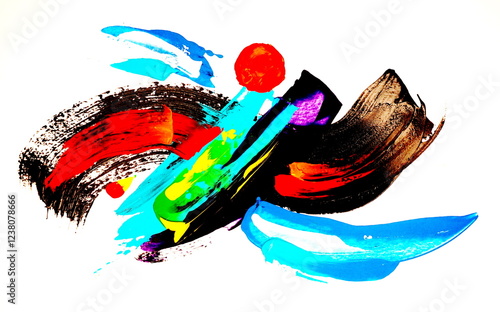 Abstract modern art, acrylic painting.