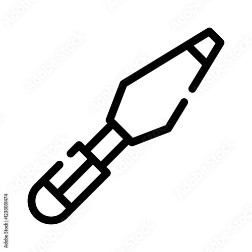 chisel line icon