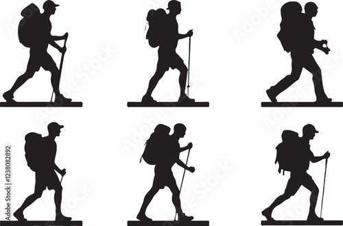 Hiker silhouettes