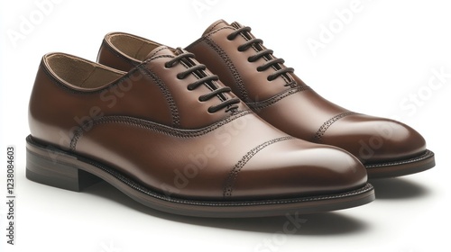 Elegant Brown Leather Oxford Shoes: A Classic Footwear Choice photo