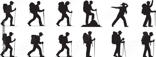 Hiker silhouettes