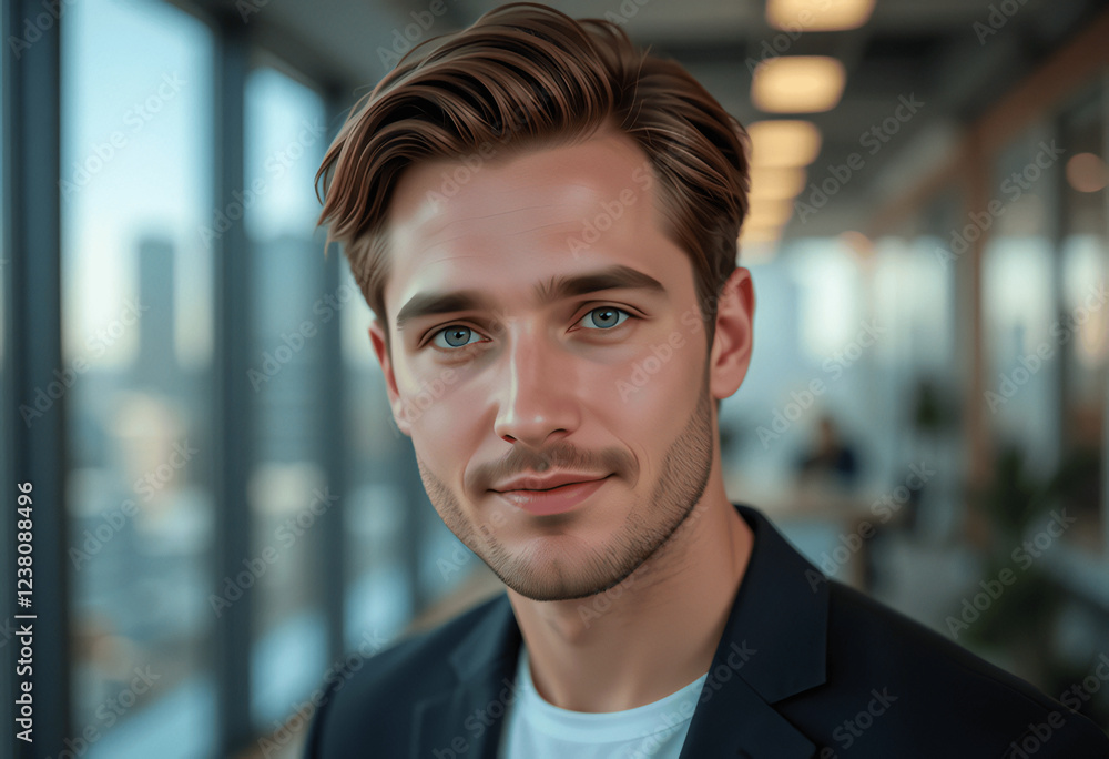 Headshot Professional Man in Corporate Setting Headshot Professional Man in Corporate Setting