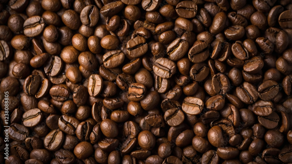 Artistic Coffee Beans Flat Lay Artistic Coffee Beans Flat Lay