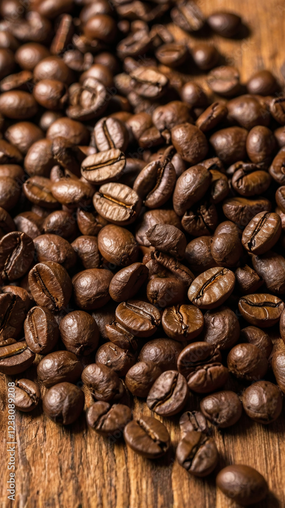 Fototapeta premium Artistic Coffee Beans Flat Lay