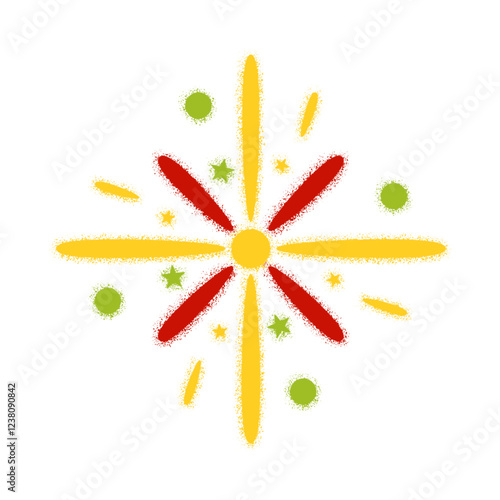 Black History Ethnic African Colors Juneteenth Fireworks