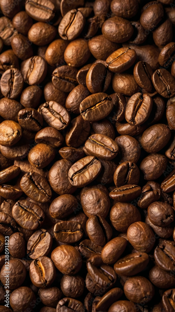 Fototapeta premium Artistic Coffee Beans Flat Lay