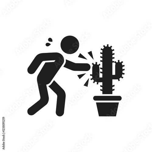 Hand Cactus Injury Icon
