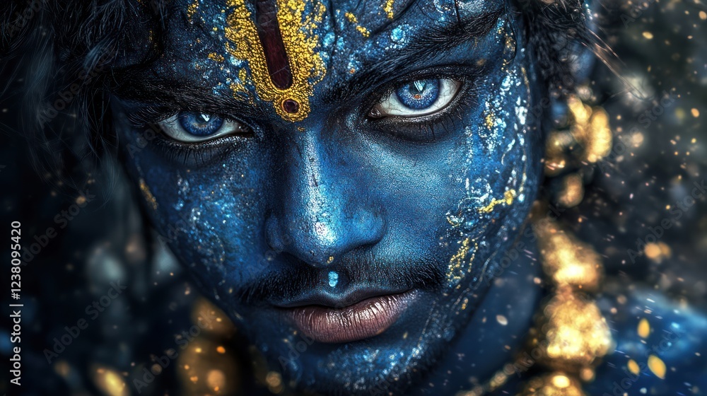 Divine Lord Krishna with Beautiful Background. Divine Lord Krishna with Beautiful Background.