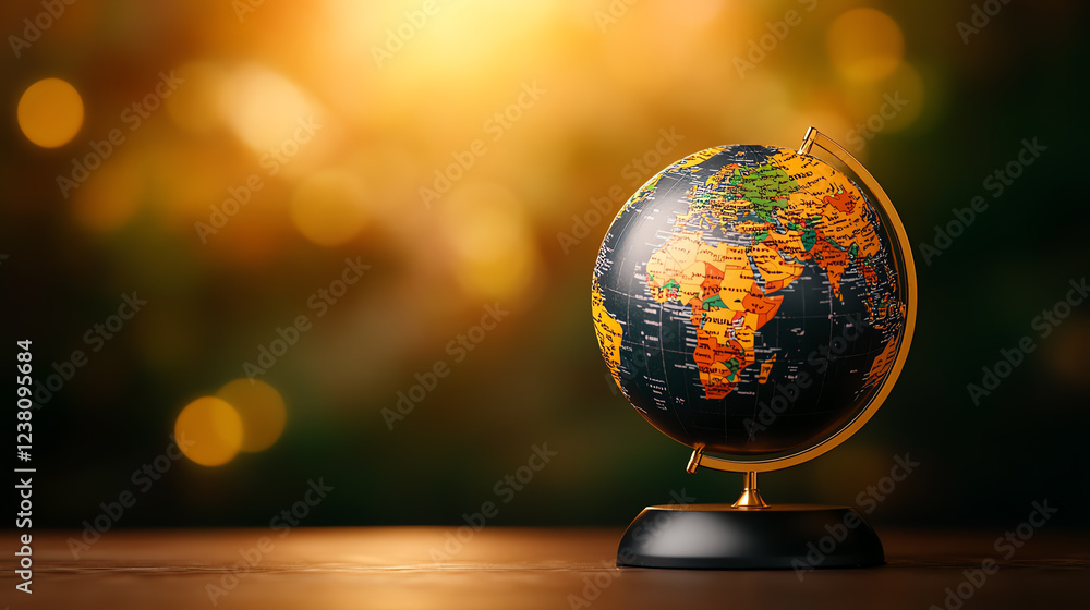 A globe with a heartbeat, symbolizing the pulse of global markets, Realistic Photo Professional photography, Warm, soft directional lighting with diffused shadows,