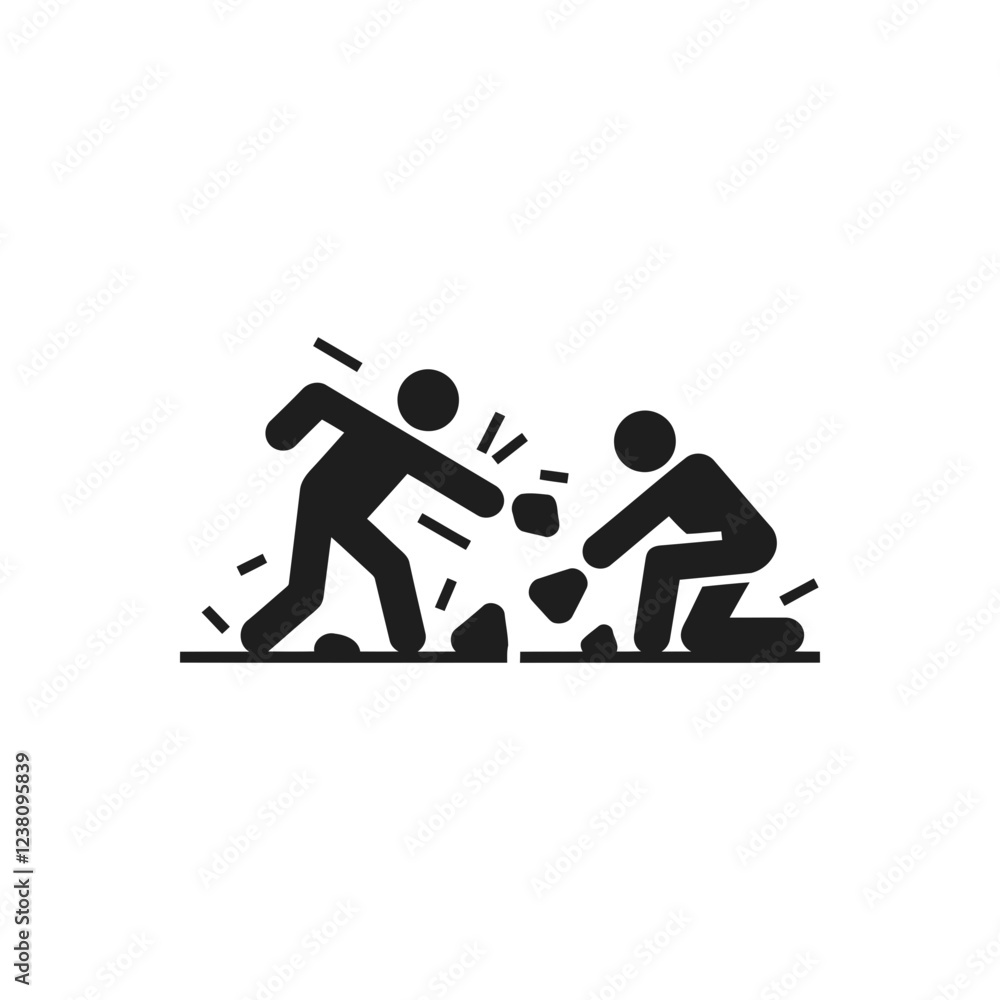 Fototapeta premium Breaking Rocks Icon