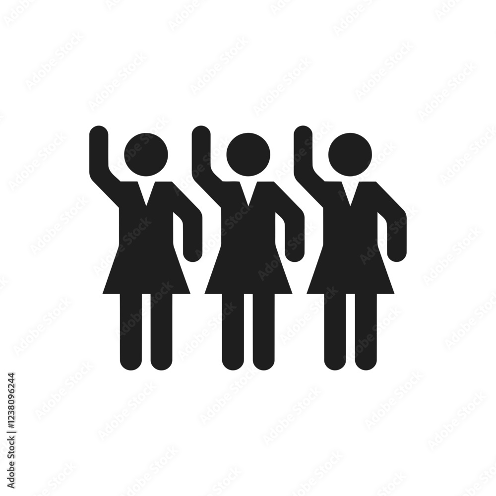 Raising Hands Icon Raising Hands Icon