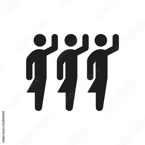 Group Raising Hands Icon