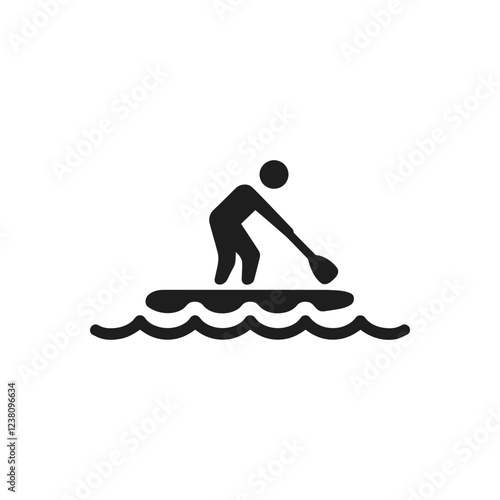 Paddleboarding Water Sport Icon