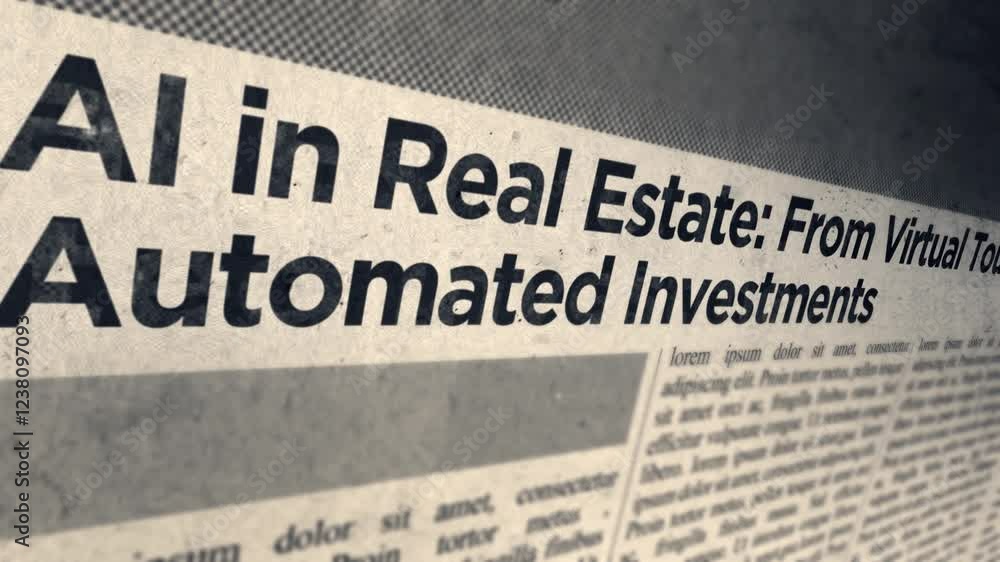 custom made wallpaper toronto digitalAI in Real Estate From Virtual Tours to Automated Investments Headline Newspaper Title