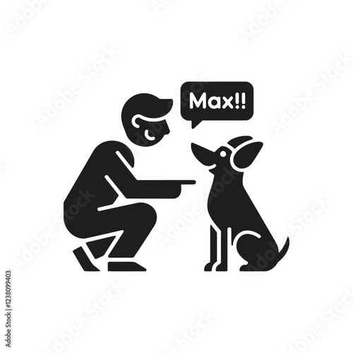 Man Scolding Dog Icon