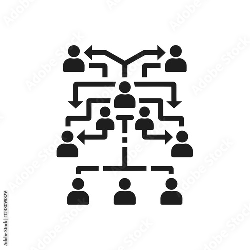 Complex Organizational Chart Icon