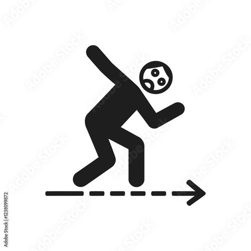 Fearful Running Man Icon