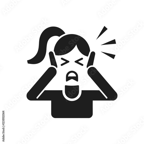 Person overwhelmed icon