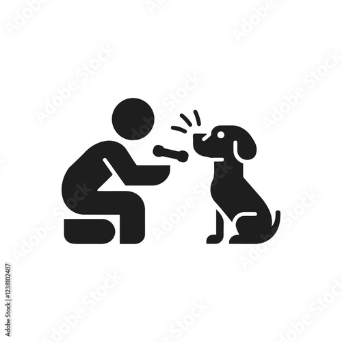 Person Training Dog Icon