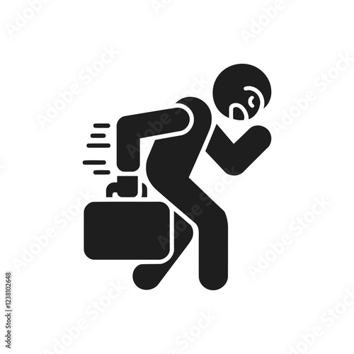 Running Businessman Fear icon