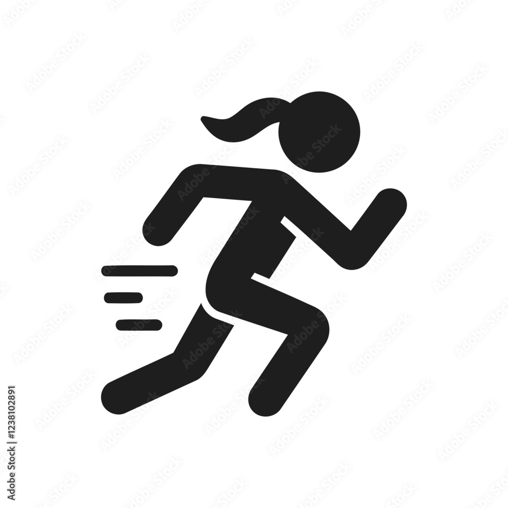 Sprinting Woman Speed icon Sprinting Woman Speed icon